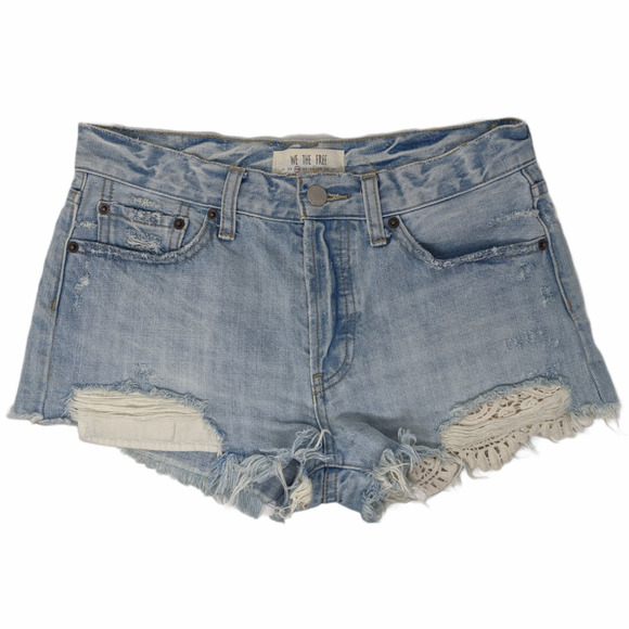 Free People Pants - We The Free Button Fly Distressed Cut Off Shorts